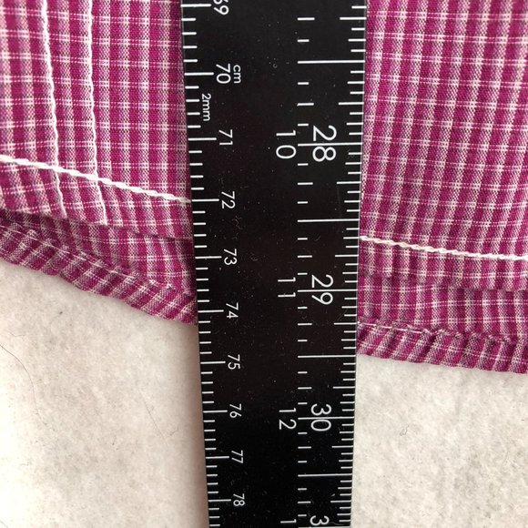 Drill Men's Size Medium Red Purple Button Down Collared Long Sleeve Shirt - Picture 6 of 10